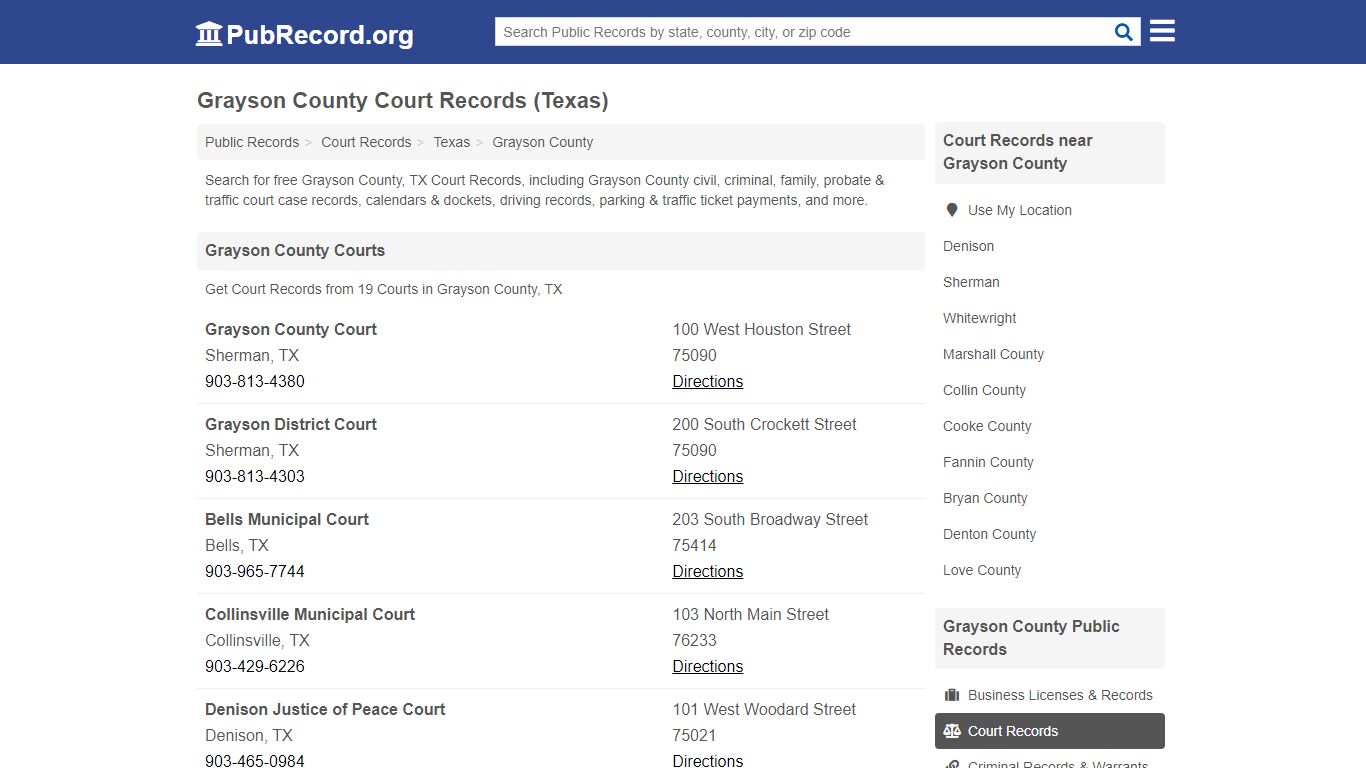 Free Grayson County Court Records (Texas Court Records)